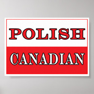 Polen polsk kanadensisk flagga poster