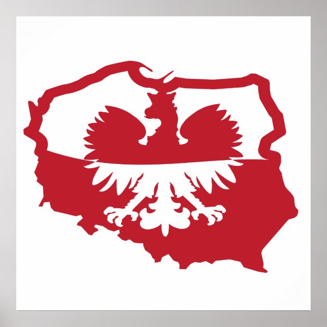 Polen Polska Flagga Poster (Framsidan)