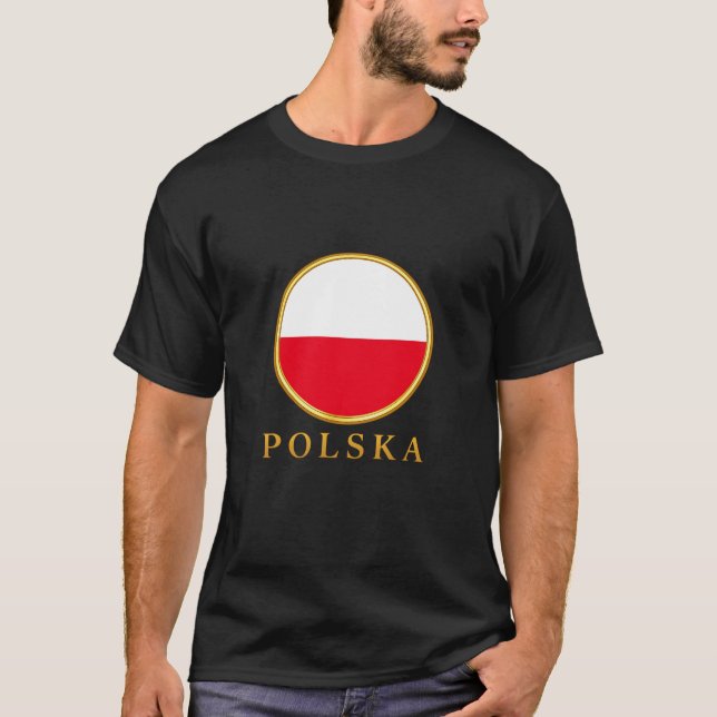 Polen - polska flagga t shirt (Framsida)