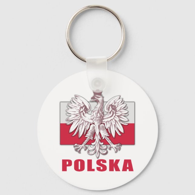 Polen Polska Jackande av Arm Nyckelring (Framsida)