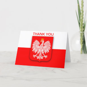 Polen Polska polska Flagga Eagle White Red Tack Kort
