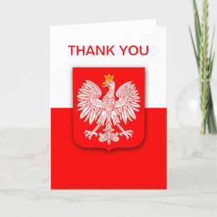 Polen Polska polska Flagga Eagle White Red Tack Kort