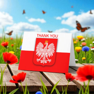 Polen Polska polska Flagga Eagle White Red Tack Kort