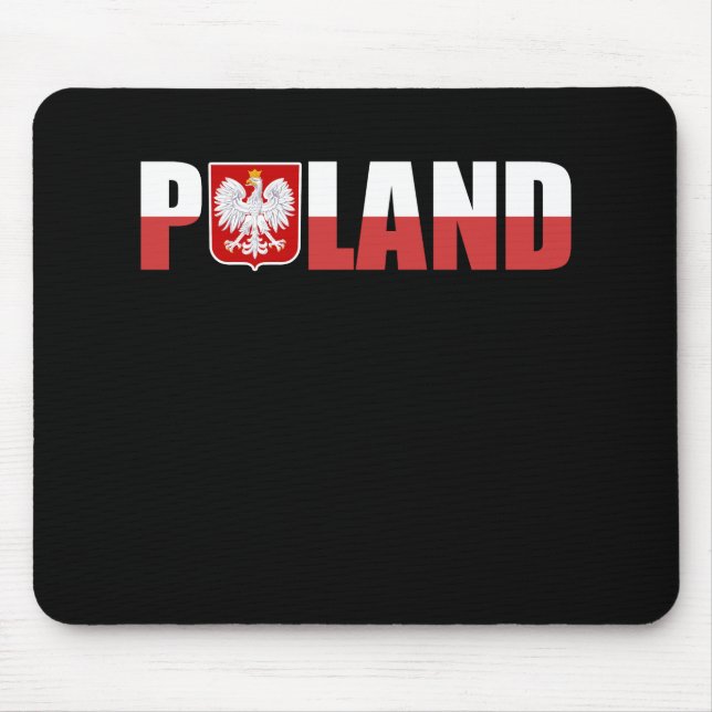 Polen Polska polska Flagga Souvenir Gift Kärlek Musmatta (Framsidan)