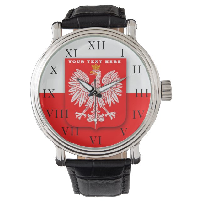 Polen Polska Polska Polski Polski Eagle Emblem Armbandsur (Framsida)