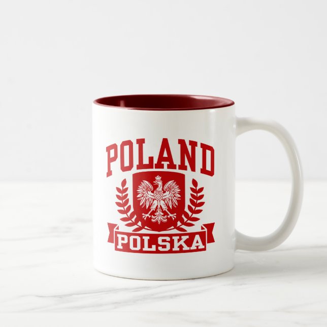 Polen Polska Två-Tonad Mugg (Höger)