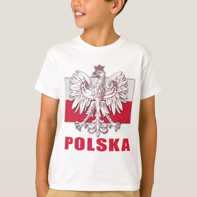 Polen Polska vapensköld T-shirt (Framsida)