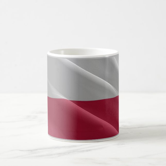 Polen - polska Wave Flagga - Kaffemugg (Center)