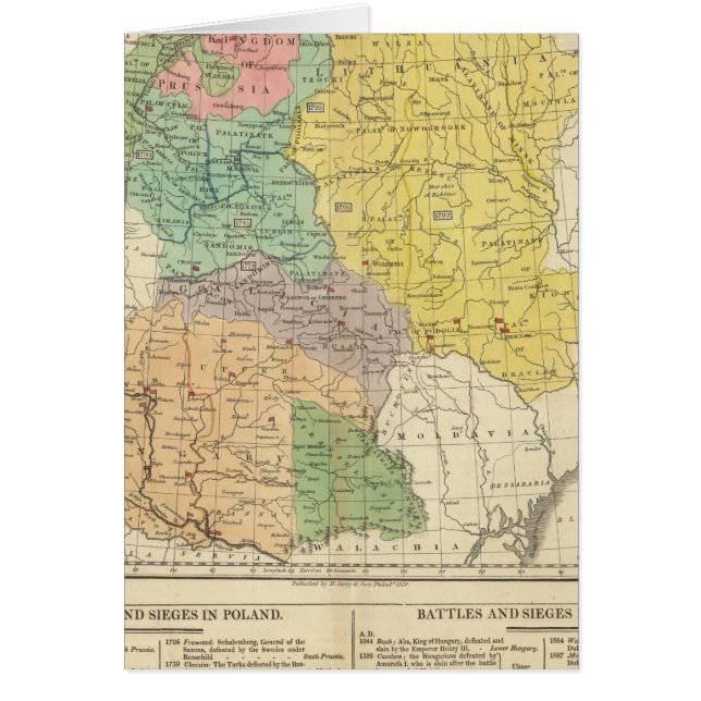 Polen, Preussen och Ungern Hälsningskort (Framsidan)