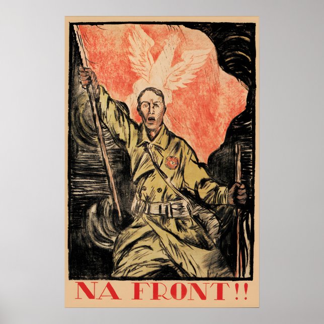 Polen Propaganda Polsk-sovjetiska kriget 1920-tale Poster (Framsidan)