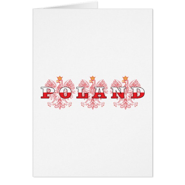 Polen Red Eagles Hälsningskort (Framsidan)