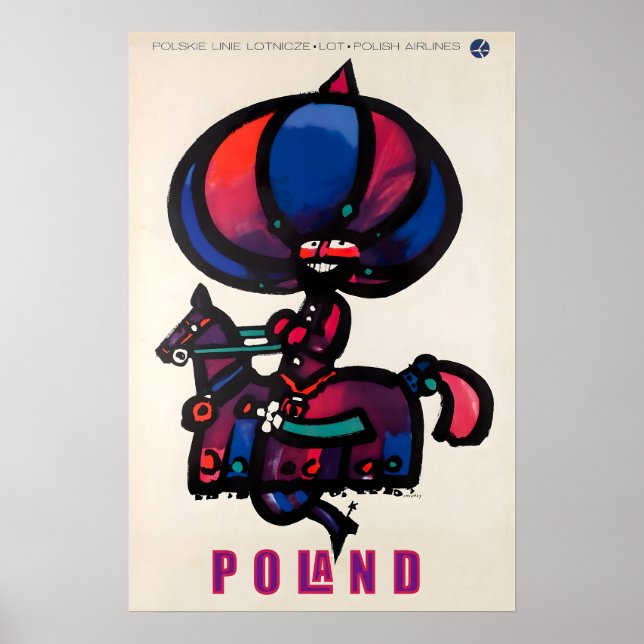 Polen Resa Poster Polsk Konsttryck  (Framsidan)