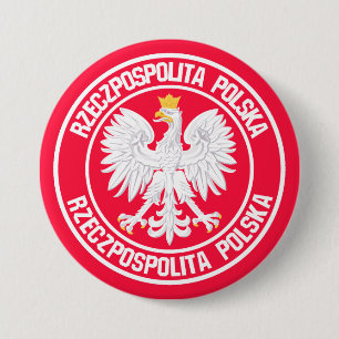 Polen Round Emblem Knapp