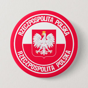 Polen Round Emblem Knapp