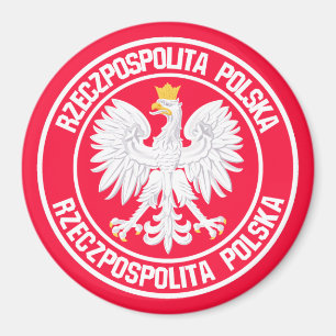 Polen Round Emblem Magnet