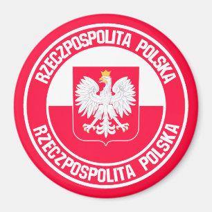 Polen Round Emblem Magnet