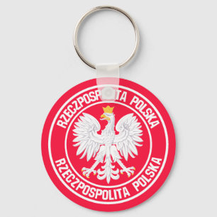 Polen rundaEmblem Nyckelring