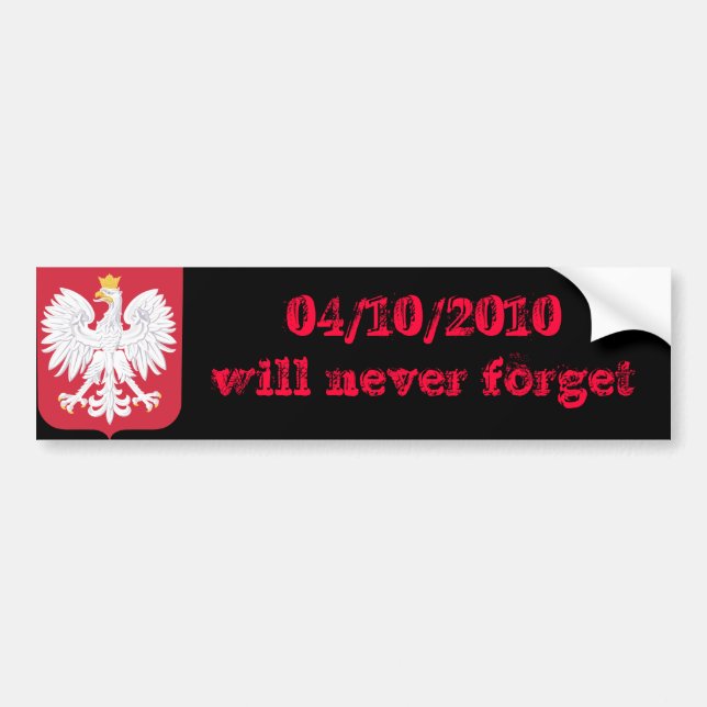 Polen ska glömmer aldrig bildekal (Framsidan)