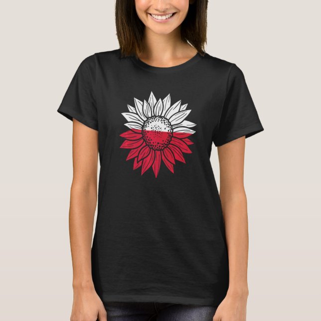 Polen Solrosolja Polen T Shirt (Framsida)