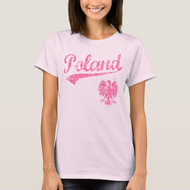 Polen sportstil t-shirt (Framsida)