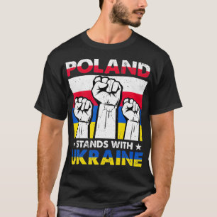 Polen Stand med Ukraina biet T Shirt