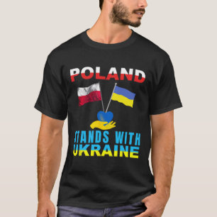 Polen står med Ukraina Polska Ukraina T Shirt