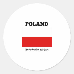 Polen Sticker Runt Klistermärke