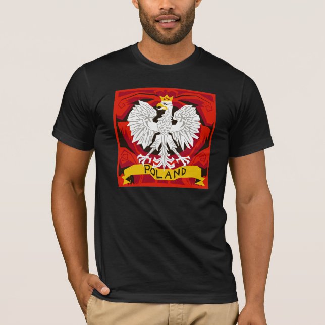 Polen Stylized örnen Tee Shirt (Framsida)