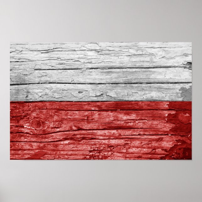 Polen trävlagga poster (Framsidan)