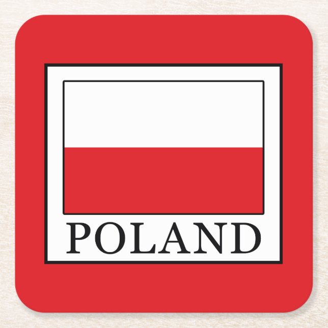 Polen Underlägg Papper Kvadrat (Framsidan)