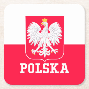 Polen Underlägg Papper Kvadrat