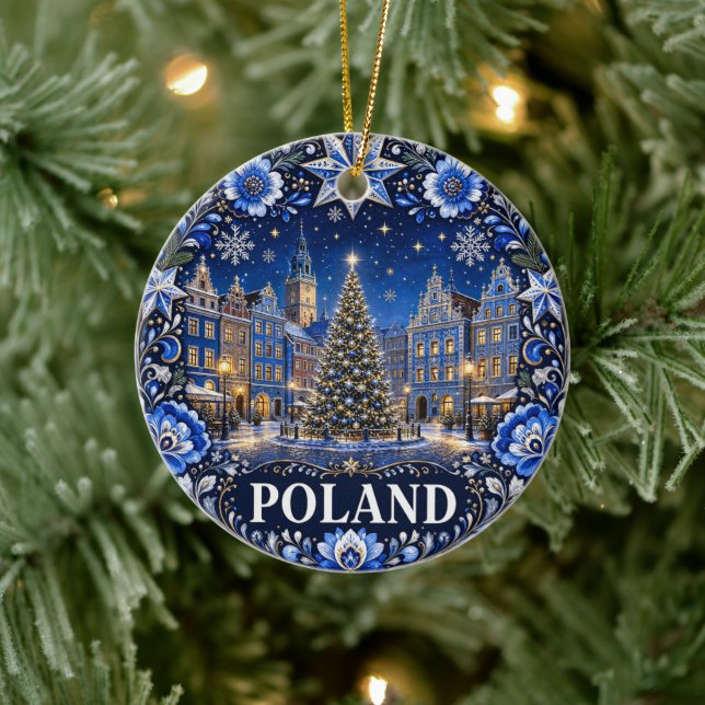 Polen Vacker Souvenir Helgdag Julgransprydnad Keramik (Träd)