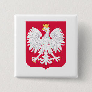 Polen vapensköld knapp