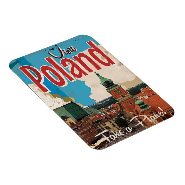 Polen Vintage Resa Affisch Magnet (Högersidan)