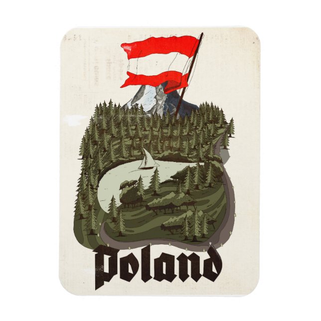 Polen Vintage Resa Affisch Magnet (Vertikal)
