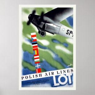 Polen Vintage resor Poster