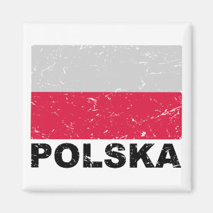Polen vintageflagga magnet