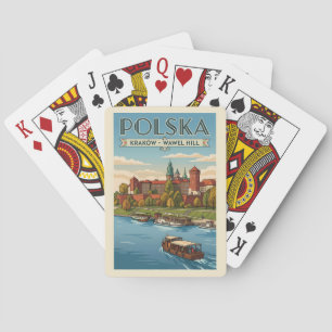Polen Wawel Royal Castle Illustration Resa Konst Casinokort