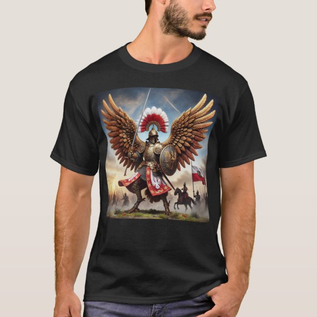 Polen Winged Hussars - Vingar of Glory T Shirt (Framsida)