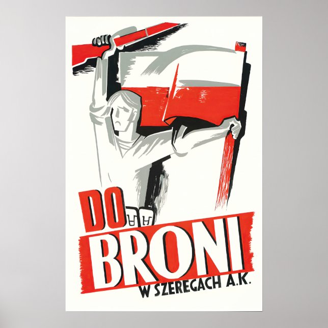Polen WWII-propagandaaffisch Till vapen i de Poster (Framsidan)