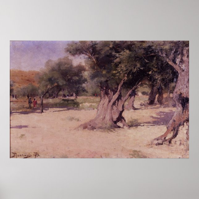 Polenov - Olive Träd i Palestina Poster (Framsidan)