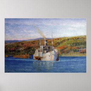 Polenov - Steamer Vladimir Turned till A Tug Poster