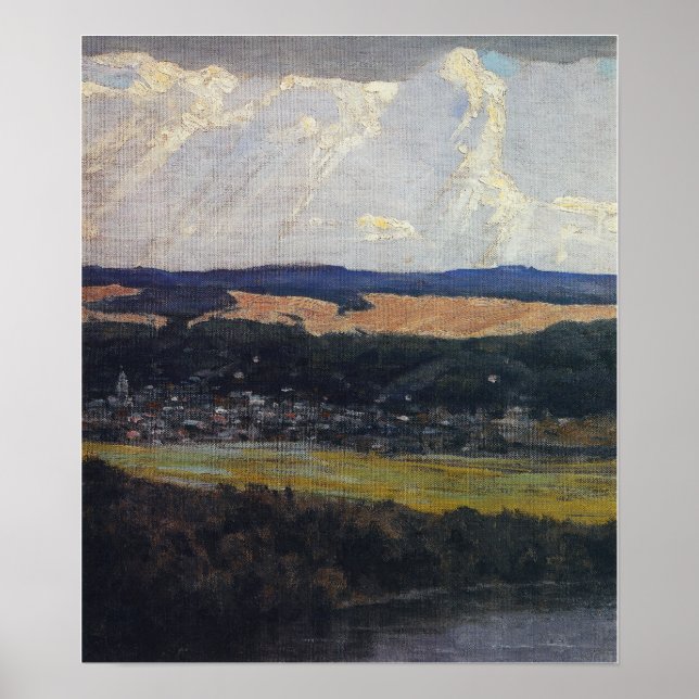 Polenov - Tarusa från Oka:s höga bank Poster (Framsidan)