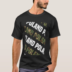 Polens Camo Mönster Grönt Camouflage T Shirt