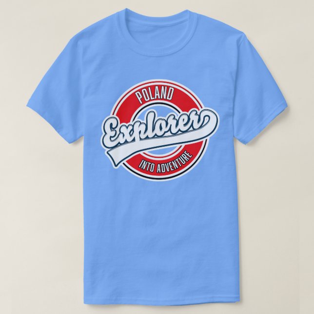 Polens exploatör i logotypen äventyr t shirt (Design framsida)