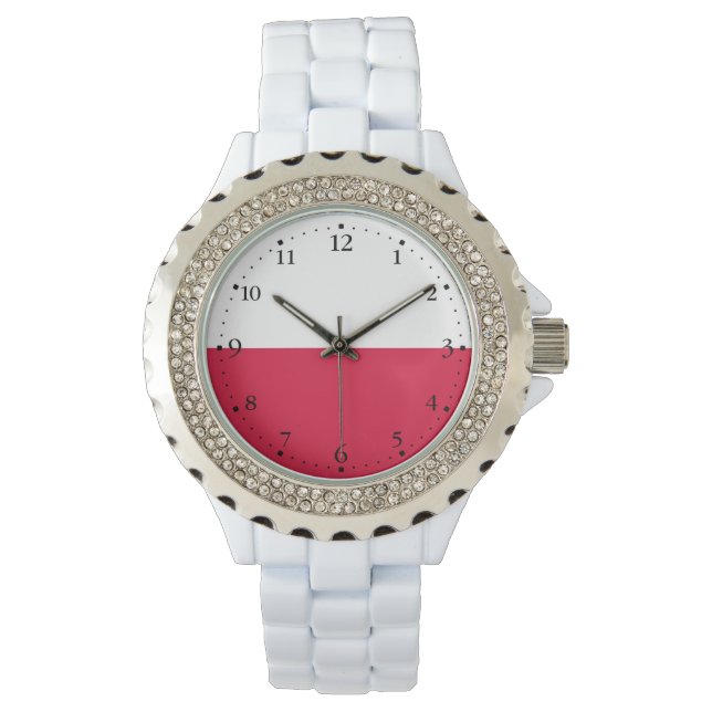 Polens flagga armbandsur (Framsida)