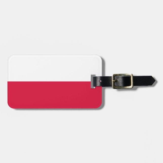 Polens flagga bagagebricka (Horisontell Framsida)