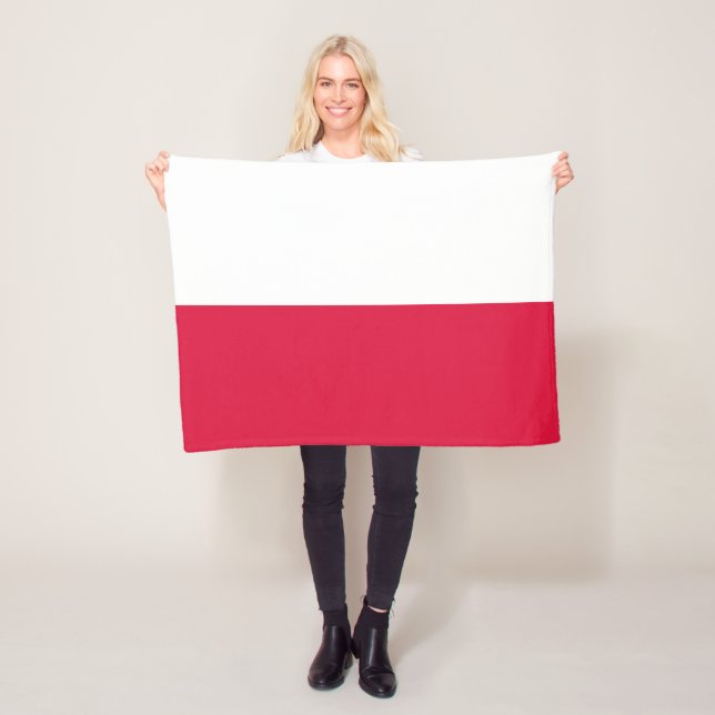 Polens flagga fleecefilt (På plats)