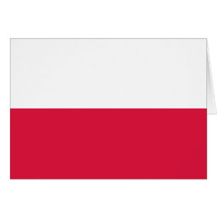 Polens flagga hälsningskort