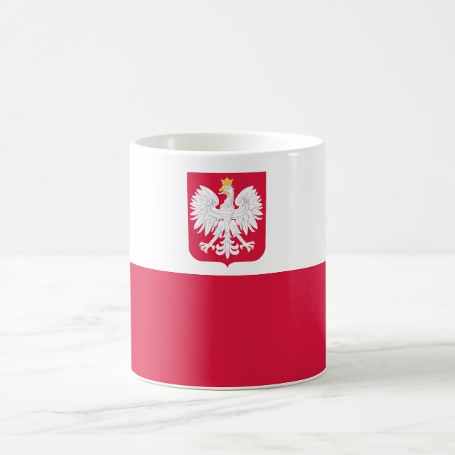 Polens flagga kaffemugg (Center)
